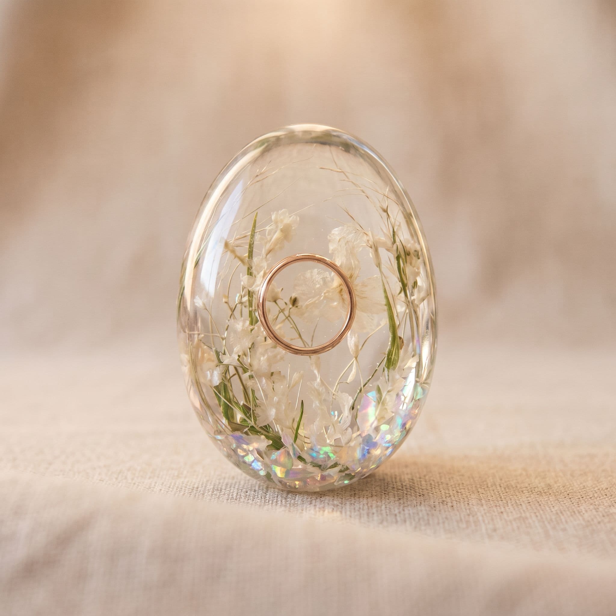 Oval Memory Stone mit Erinnerungsstück