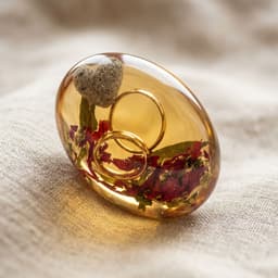 Oval Memory Stone mit Erinnerungsstück