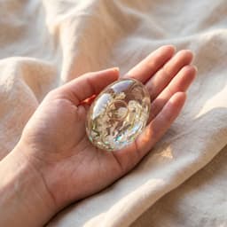 Oval Memory Stone mit Erinnerungsstück