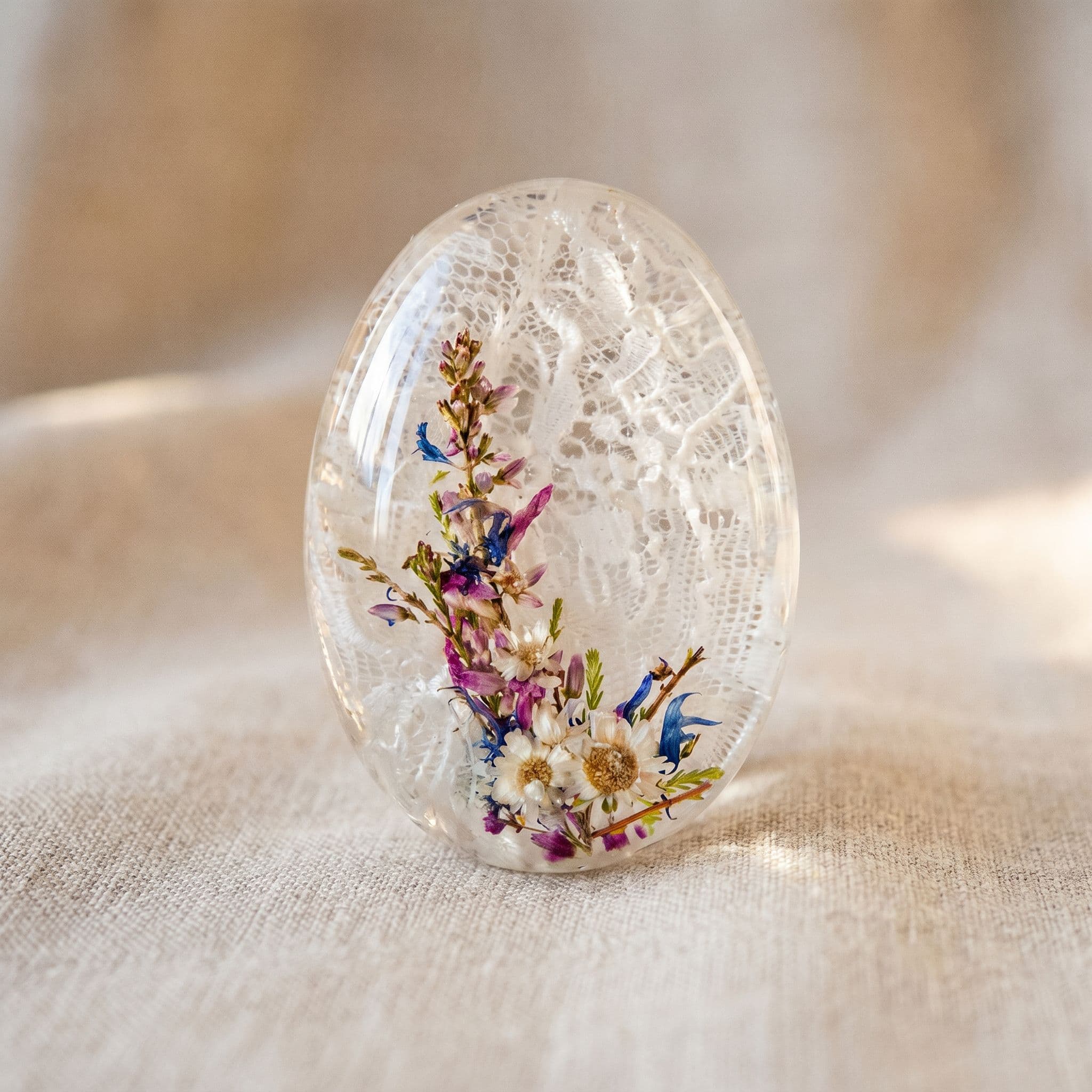 Oval Memory Stone mit Erinnerungsstück