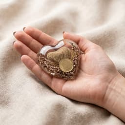 Heart Memory Stone mit Erinnerungsstück