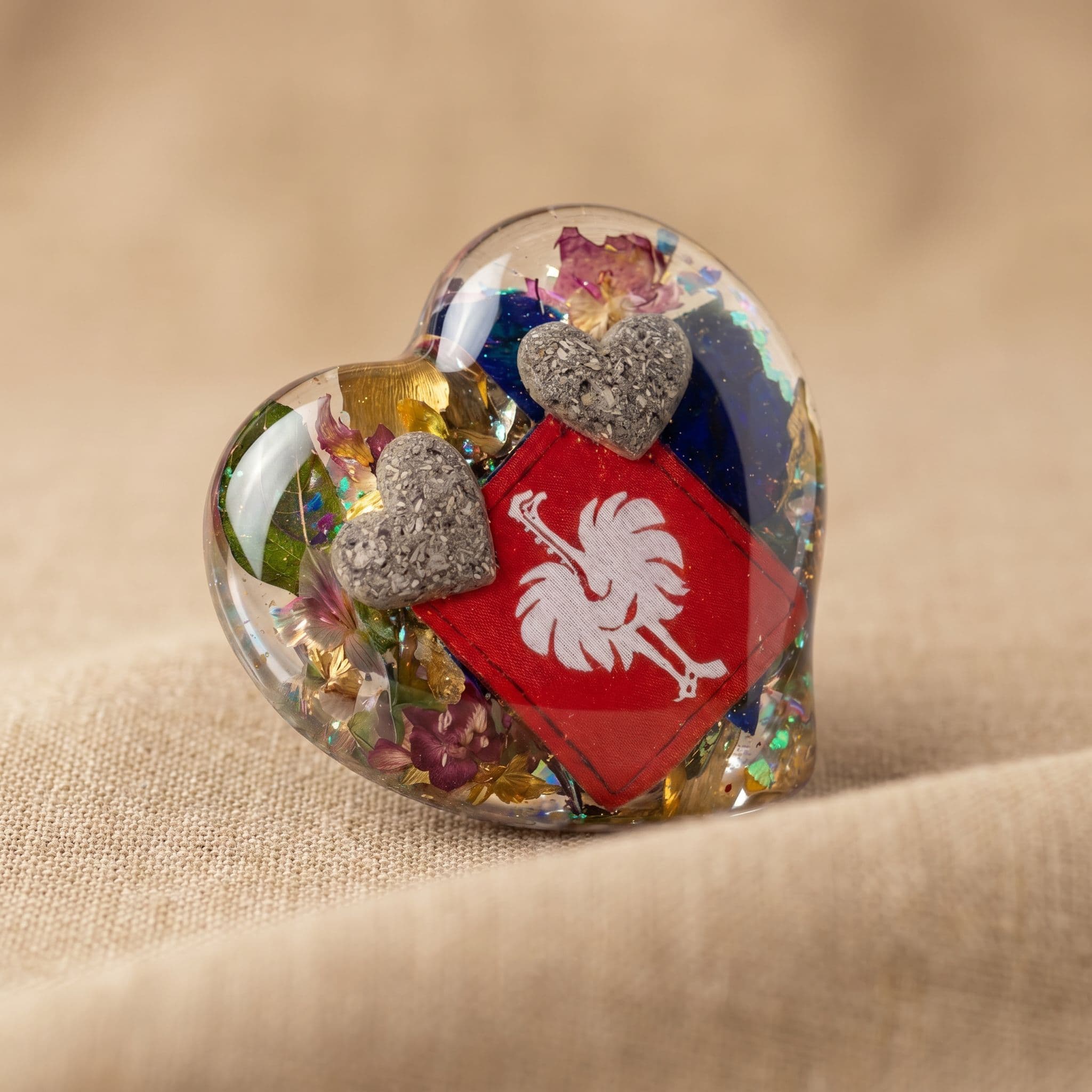 Heart Memory Stone mit Erinnerungsstück