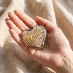 Heart Memory Stone mit Asche und Tiernamen