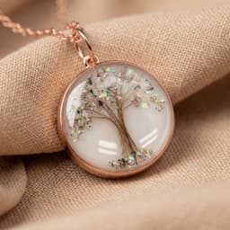 Circle of Life Anhänger mit Haar, Tree of Life (18 mm)