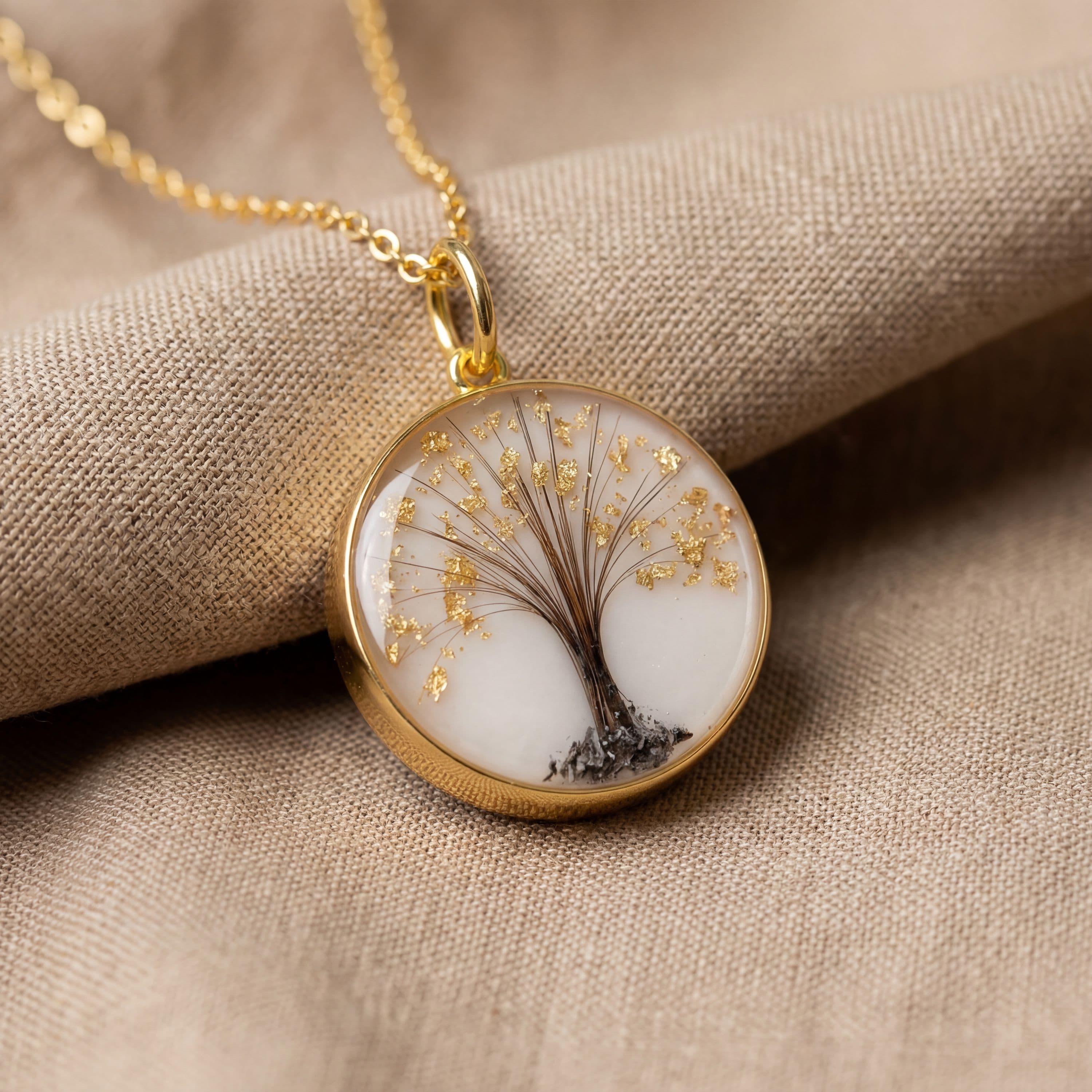 Circle of Life Anhänger mit Haar, Tree of Life (18 mm)