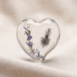 Heart Memory Stone mit Aschen-Flakon