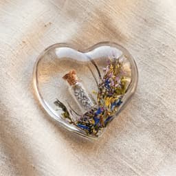 Heart Memory Stone mit Aschen-Flakon