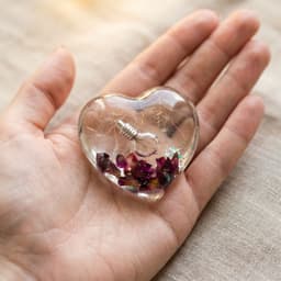 Heart Memory Stone mit Aschen-Flakon