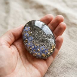 Oval Memory Stone mit Asche und Tiernamen