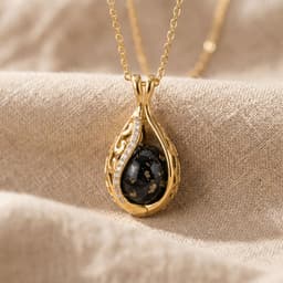 Teardrop Halskette mit Asche (14K Gold)
