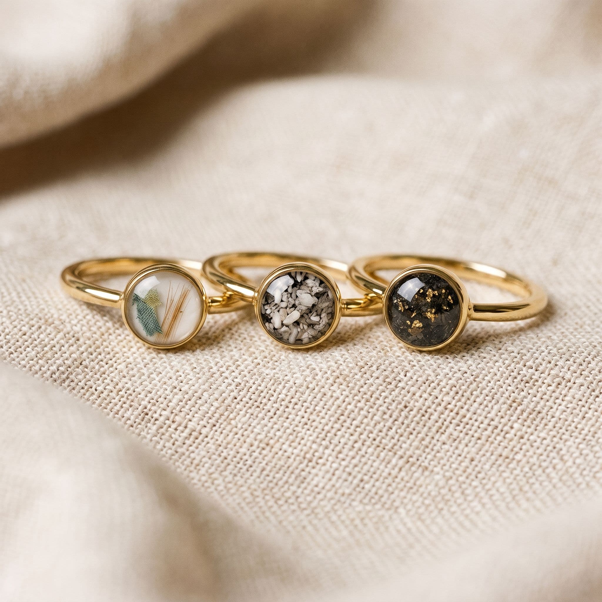 Circle of Life Ring mit Asche (14K Gold)