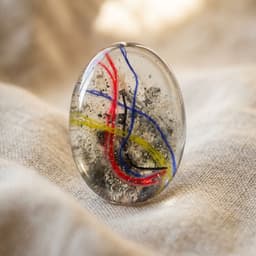 Oval Memory Stone mit Erinnerungsstück