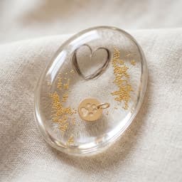 Oval Memory Stone mit Erinnerungsstück