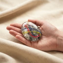 Oval Memory Stone mit Erinnerungsstück
