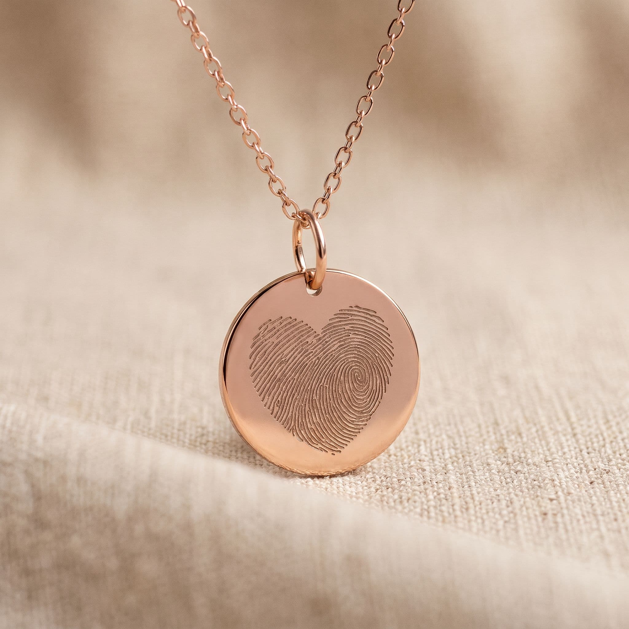 Luna Anhänger mit Fingerabdruck (14K Gold)