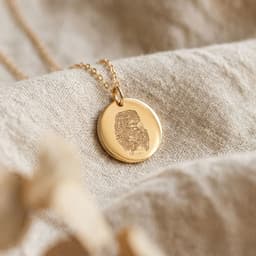 Luna Anhänger mit Fingerabdruck (14K Gold)