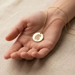 Luna Anhänger mit Fingerabdruck (14K Gold)