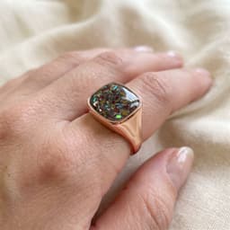 Signet Ring mit Asche