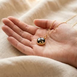 Circle of Life Halskette mit Asche (12 mm, 14K Gold)