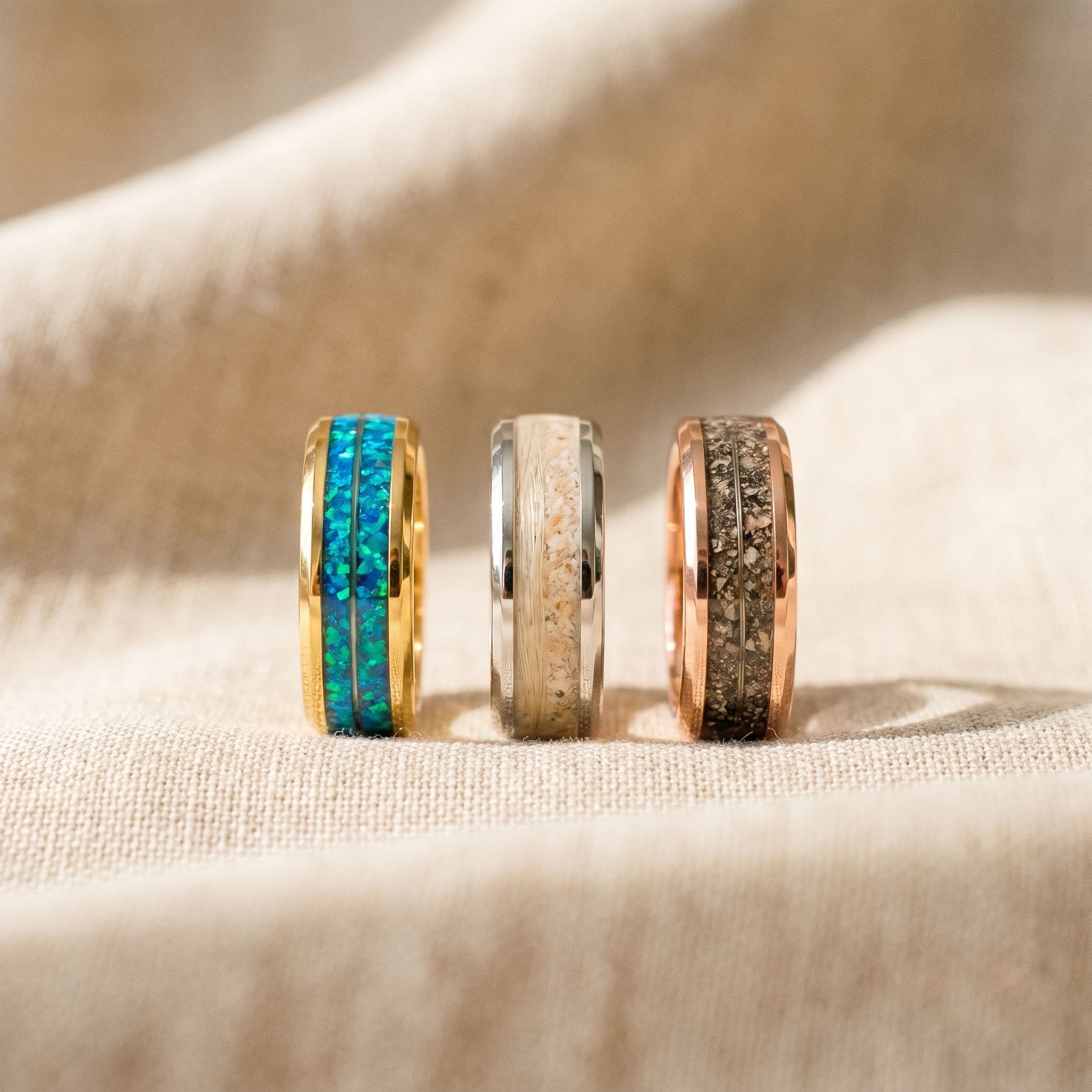 Universe Band Ring mit Asche