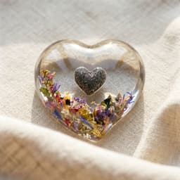 Heart Memory Stone mit herzförmiger Asche