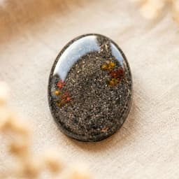 Oval Memory Stone mit Asche