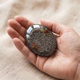 Oval Memory Stone mit Asche