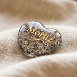 Heart Memory Stone mit Asche