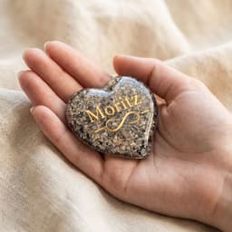 Heart Memory Stone mit Asche