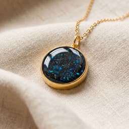 Circle of Life Kette mit individueller Aschenanordnung (18 mm, 14K Gold)