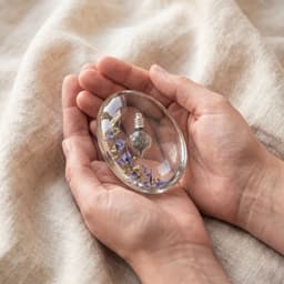 Oval Memory Stone mit Aschekapsel