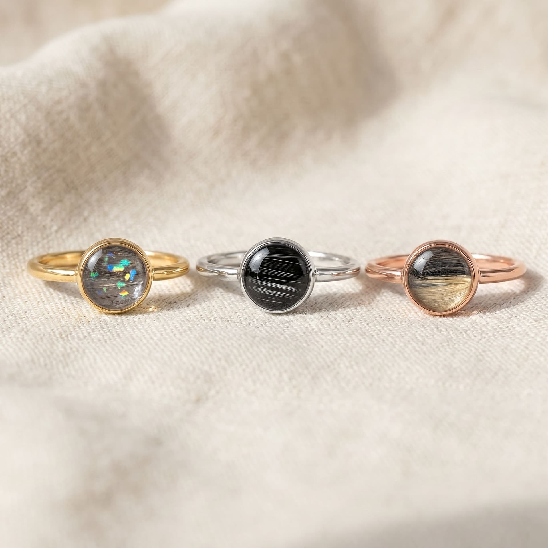 Circle of Life Ring with Pet Fur - available colour options