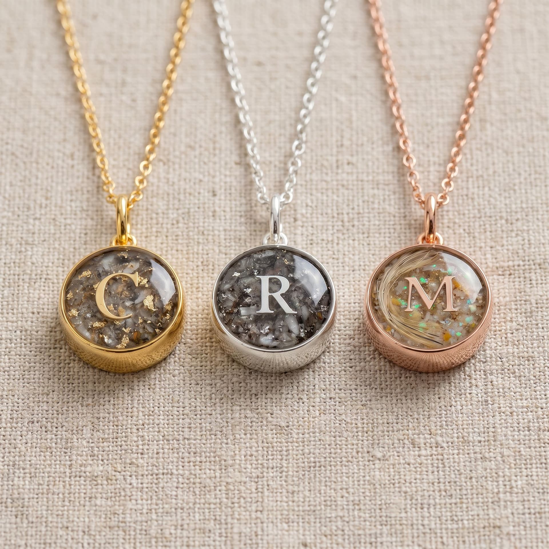Circle of Life Pendant with Ashes (12 mm) - available colour options