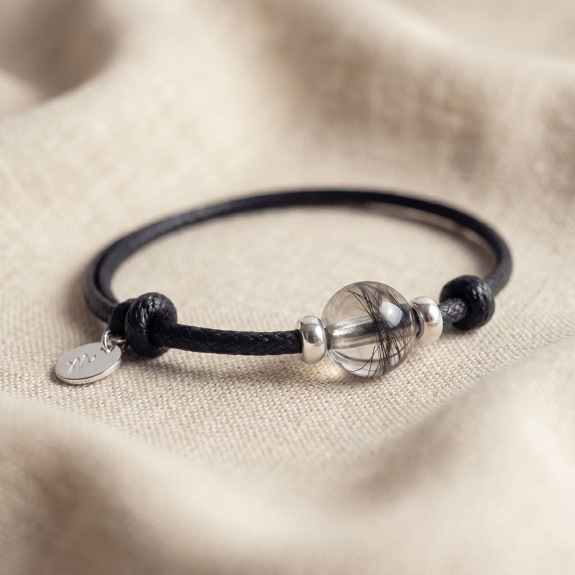 Unforgettable Pendant with Pet Fur - close-up detail view