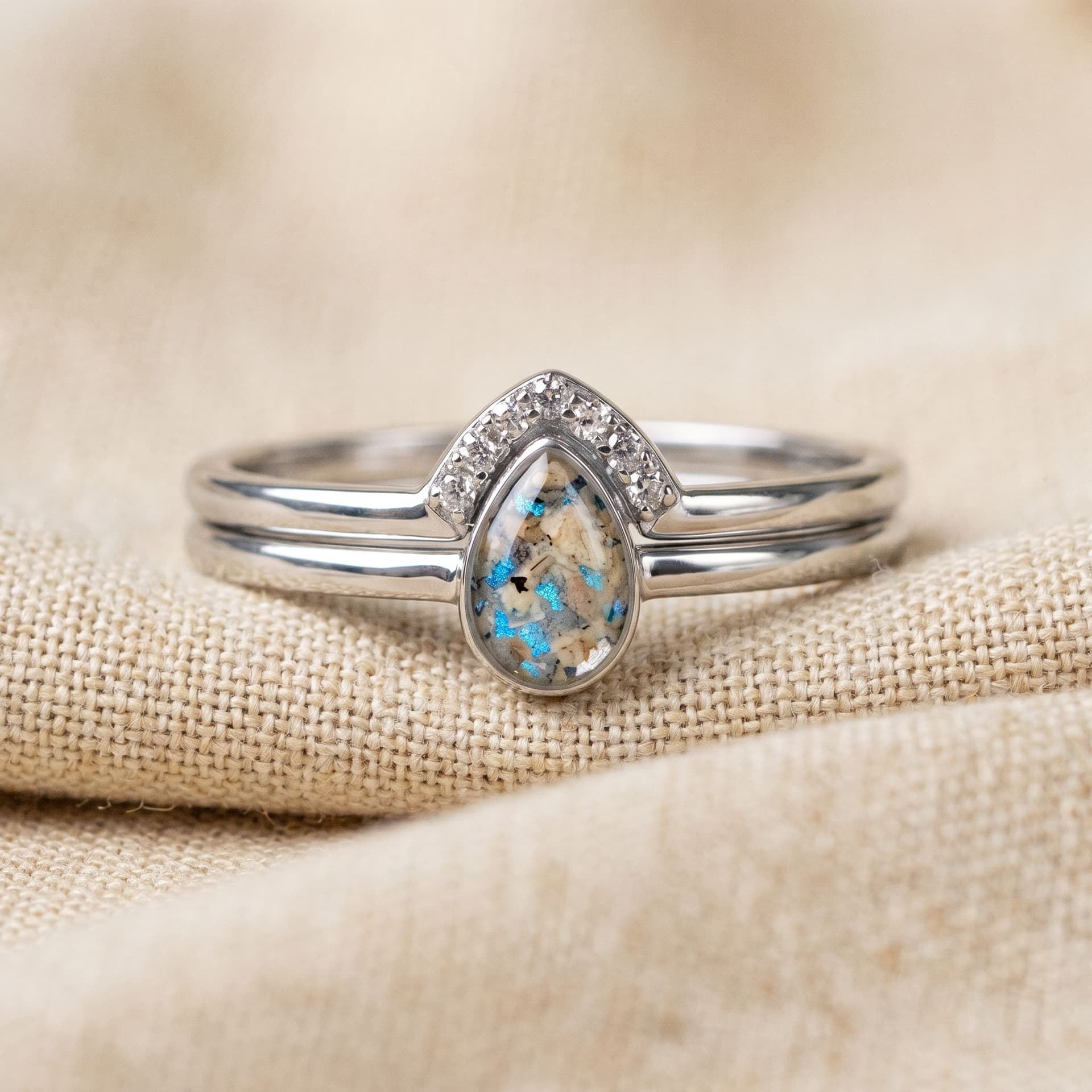 Together Ring with Ashes - close-up detail view