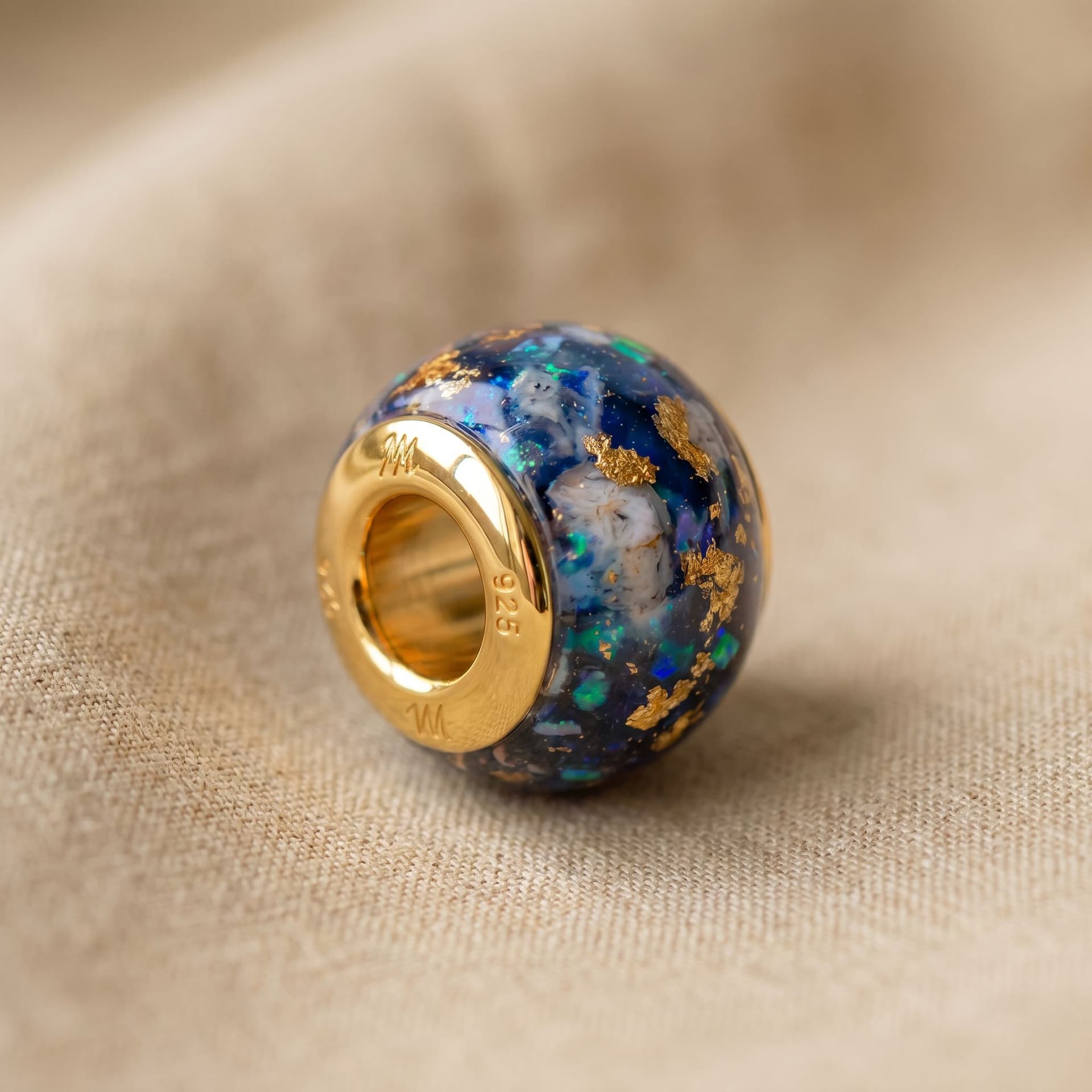 Pandora Charm with Ashes - close-up detail view, second angle