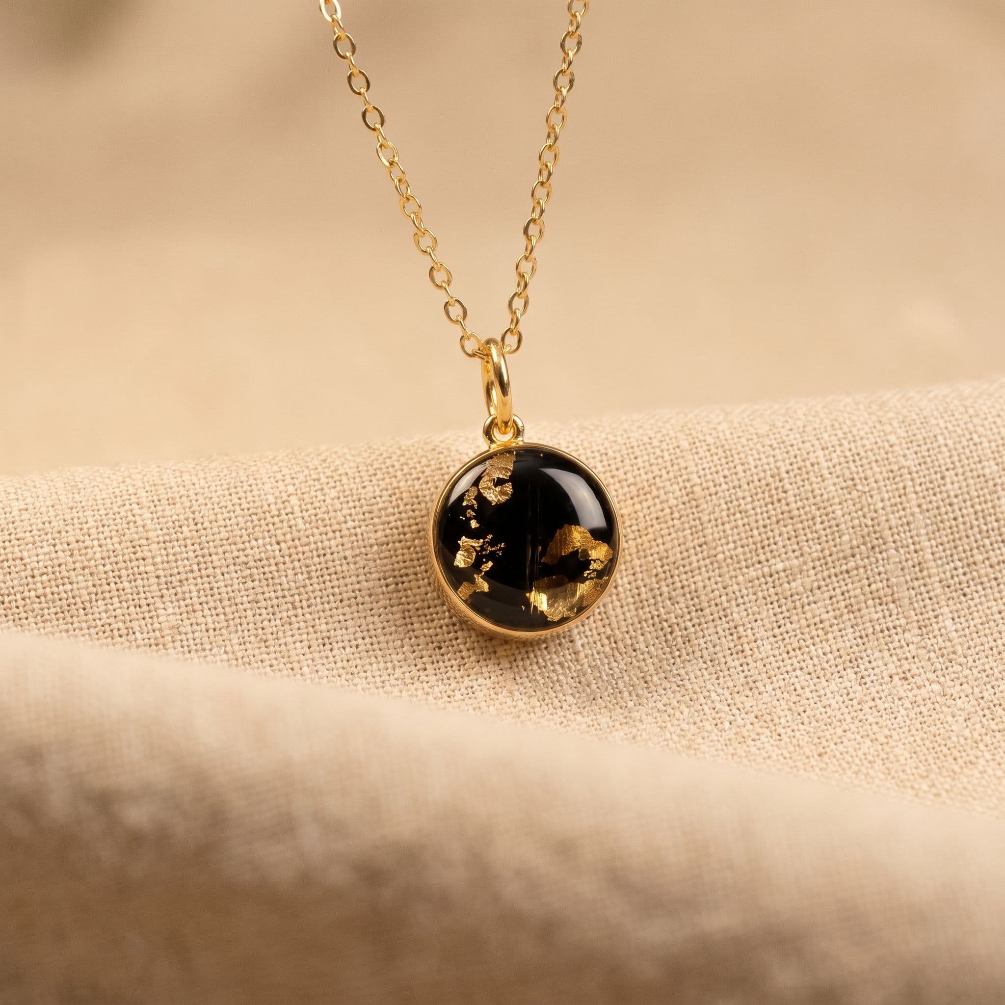 Circle of Life Halskette mit Asche (12 mm, 14K Gold)