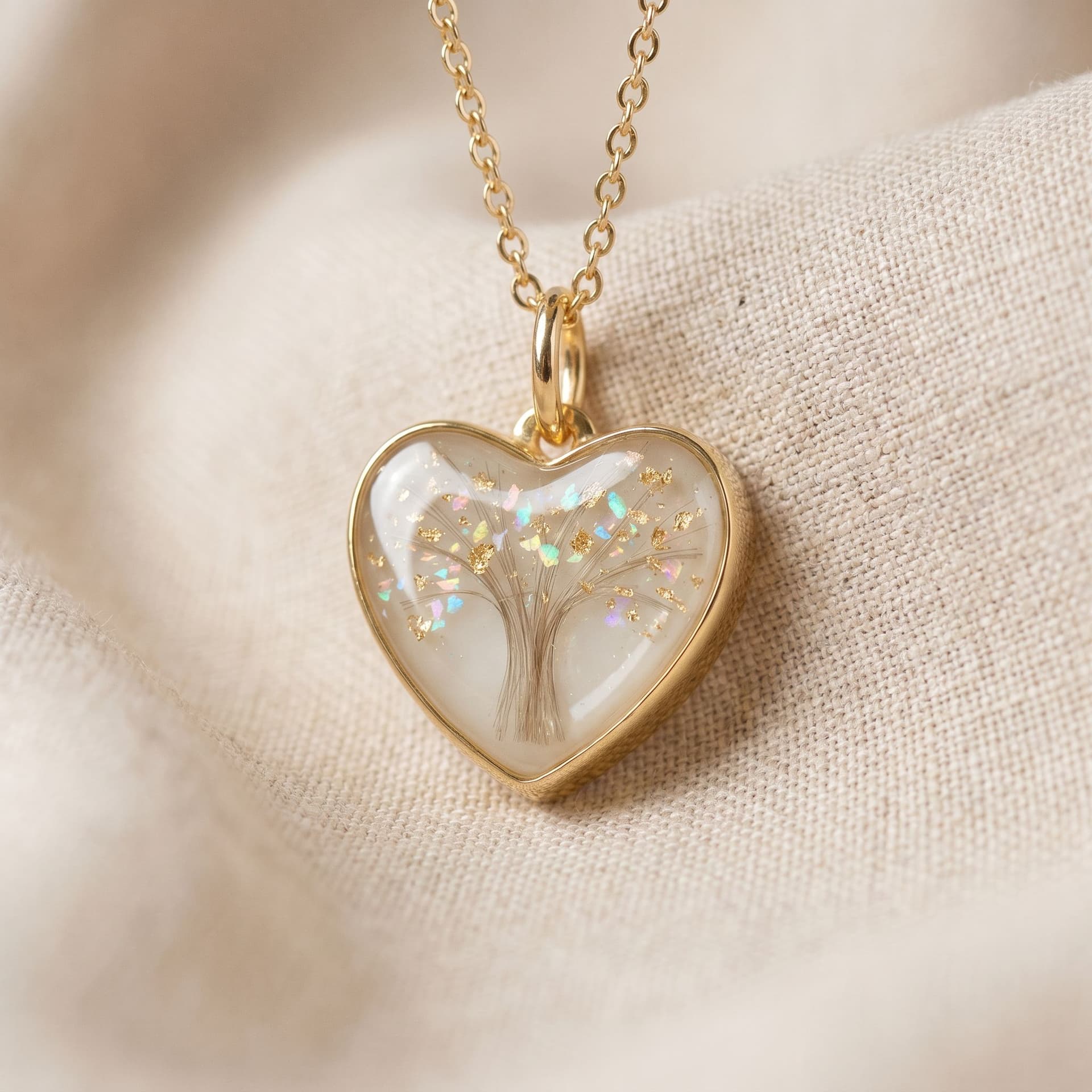 Sweetheart Halskæde med Hår, Tree of Life