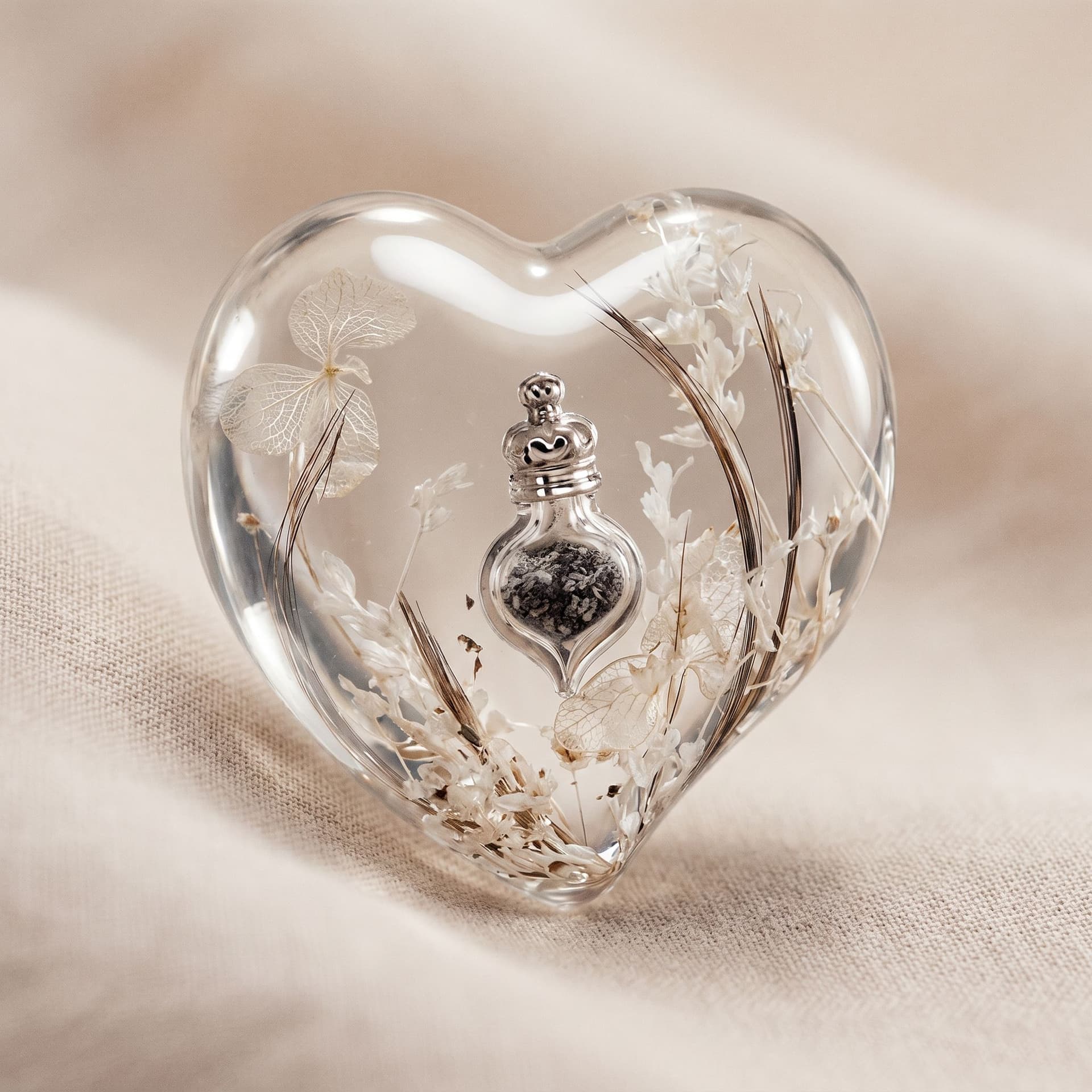Heart Memory Stone med askeflaske